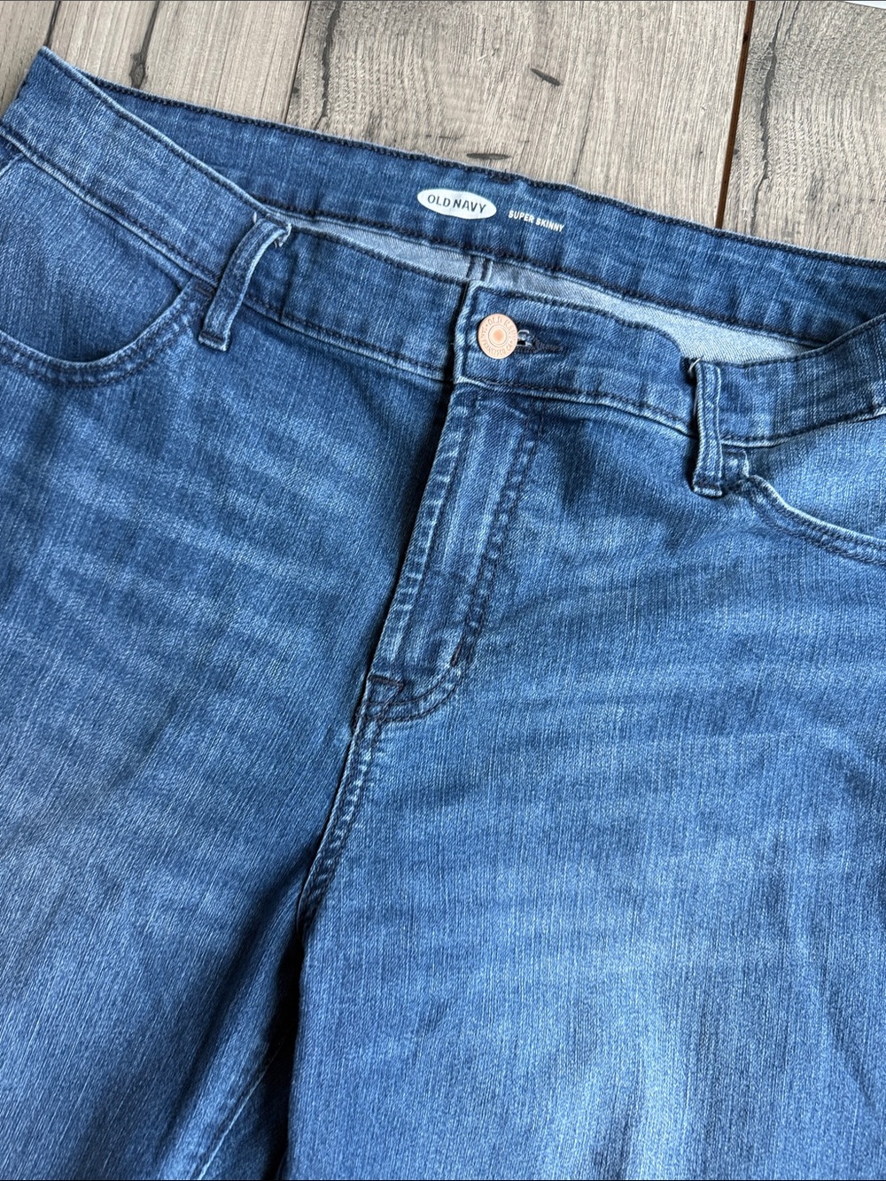Old Navy Blue Denim super skinny stretch Jeans - Classic Wash 14Tall
